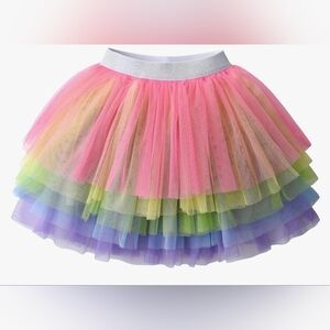 Rainbow Tutu Skirt, Girls size 9-10, EUC